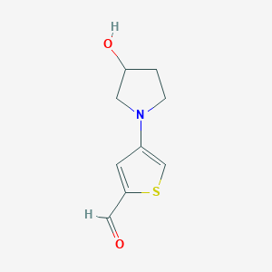 4-(3-Hydroxypyrrolidin-1-yl)thiophene-2-carbaldehyde