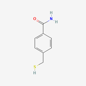 molecular formula C8H9NOS B13174508 4-(Sulfanylmethyl)benzamide 