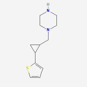 1-{[2-(Thiophen-2-yl)cyclopropyl]methyl}piperazine