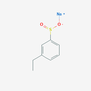 molecular formula C8H9NaO2S B13174546 Sodium 3-ethylbenzene-1-sulfinate 