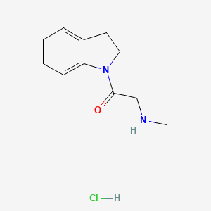 molecular formula C11H15ClN2O B1317456 1-(2,3-二氢-1H-吲哚-1-基)-2-(甲基氨基)-1-乙酮盐酸盐 CAS No. 1049769-37-0