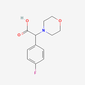 molecular formula C12H14FNO3 B1317457 (4-氟苯基)-吗啉-4-基-乙酸 CAS No. 917747-47-8