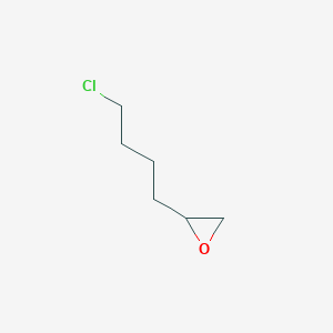molecular formula C6H11ClO B13174585 2-(4-Chlorobutyl)oxirane CAS No. 81724-56-3