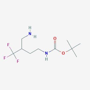 tert-butyl N-[4-amino-3-(trifluoromethyl)butyl]carbamate