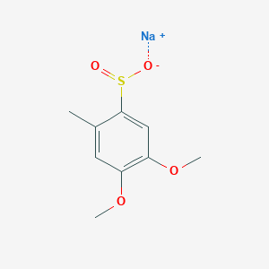 molecular formula C9H11NaO4S B13174605 Sodium 4,5-dimethoxy-2-methylbenzene-1-sulfinate 