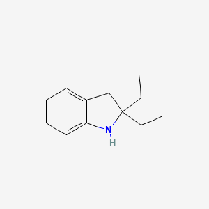 molecular formula C12H17N B13174622 2,2-Diethyl-2,3-dihydro-1H-indole 