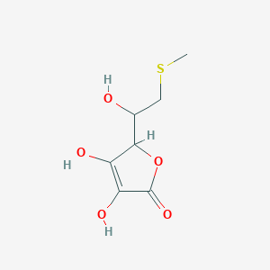 3,4-Dihydroxy-5-[1-hydroxy-2-(methylsulfanyl)ethyl]-2,5-dihydrofuran-2-one