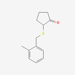 2-([(2-Methylphenyl)methyl]sulfanyl)cyclopentan-1-one