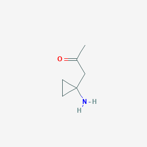 molecular formula C6H11NO B13174724 1-(1-Aminocyclopropyl)propan-2-one 