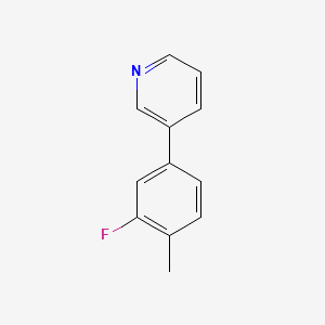 molecular formula C12H10FN B13174739 3-(3-Fluoro-4-methylphenyl)pyridine 