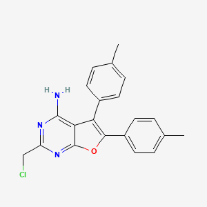 2-(Chloromethyl)-5,6-bis(4-methylphenyl)furo[2,3-d]pyrimidin-4-amine