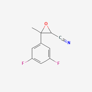 molecular formula C10H7F2NO B13174786 3-(3,5-Difluorophenyl)-3-methyloxirane-2-carbonitrile 