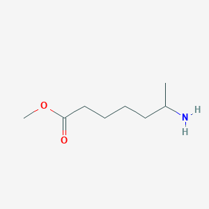 molecular formula C8H17NO2 B13174821 Methyl 6-aminoheptanoate 