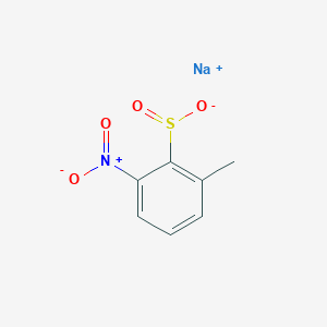 molecular formula C7H6NNaO4S B13174832 Sodium 2-methyl-6-nitrobenzene-1-sulfinate 