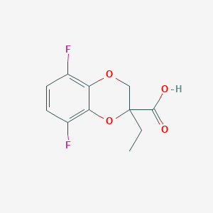 2-Ethyl-5,8-difluoro-2,3-dihydro-1,4-benzodioxine-2-carboxylic acid