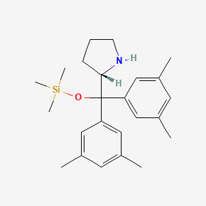 molecular formula C24H35NOSi B1317488 (S)-2-(双(3,5-二甲苯基)((三甲基甲硅烷基)氧基)甲基)吡咯烷 CAS No. 848821-60-3