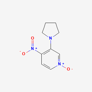 molecular formula C9H11N3O3 B1317489 4-Nitro-3-(pyrrolidin-1-yl)pyridine 1-oxide 