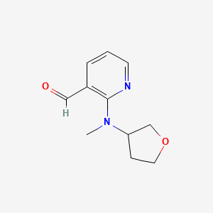 molecular formula C11H14N2O2 B13174892 2-[Methyl(oxolan-3-yl)amino]pyridine-3-carbaldehyde 