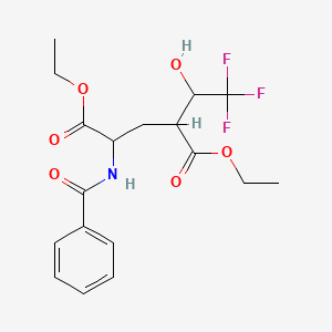 Diethyl 2-(benzoylamino)-4-(2,2,2-trifluoro-1-hydroxyethyl)pentanedioate