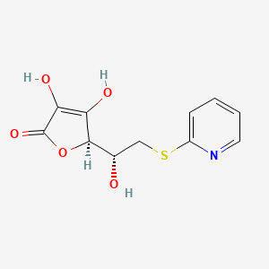 (5R)-3,4-Dihydroxy-5-[(1R)-1-hydroxy-2-(pyridin-2-ylsulfanyl)ethyl]-2,5-dihydrofuran-2-one