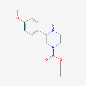 molecular formula C16H24N2O3 B1317502 叔丁基3-(4-甲氧基苯基)哌嗪-1-羧酸酯 CAS No. 886768-17-8
