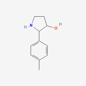 molecular formula C11H15NO B13175022 2-(4-Methylphenyl)pyrrolidin-3-OL 