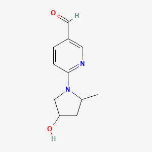 6-(4-Hydroxy-2-methylpyrrolidin-1-yl)pyridine-3-carbaldehyde