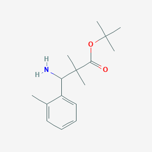 tert-Butyl 3-amino-2,2-dimethyl-3-(2-methylphenyl)propanoate