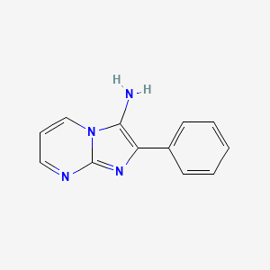 molecular formula C12H10N4 B1317505 2-Phenylimidazo[1,2-a]pyrimidin-3-amine CAS No. 89185-48-8