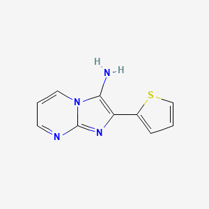 molecular formula C10H8N4S B1317506 2-(噻吩-2-基)咪唑并[1,2-a]嘧啶-3-胺 CAS No. 904817-81-8
