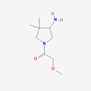 molecular formula C9H18N2O2 B13175087 1-(4-Amino-3,3-dimethylpyrrolidin-1-yl)-2-methoxyethan-1-one 