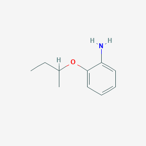 molecular formula C10H15NO B1317509 Benzenamine, 2-(1-methylpropoxy)- CAS No. 52464-53-6