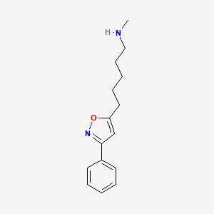 molecular formula C15H20N2O B13175095 Methyl[5-(3-phenyl-1,2-oxazol-5-YL)pentyl]amine 