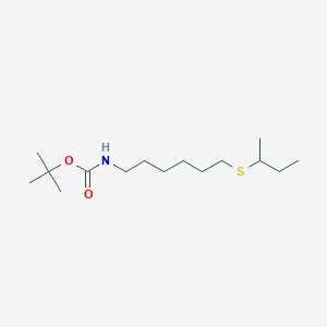 molecular formula C15H31NO2S B13175103 tert-Butyl N-[6-(butan-2-ylsulfanyl)hexyl]carbamate 