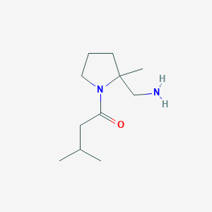 1-[2-(Aminomethyl)-2-methylpyrrolidin-1-yl]-3-methylbutan-1-one