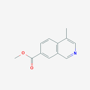 molecular formula C12H11NO2 B13175155 Methyl 4-methylisoquinoline-7-carboxylate 