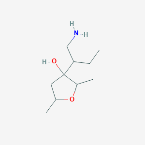 molecular formula C10H21NO2 B13175197 3-(1-Aminobutan-2-yl)-2,5-dimethyloxolan-3-ol 