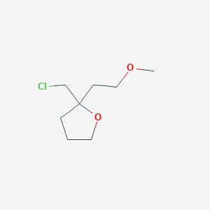 molecular formula C8H15ClO2 B13175216 2-(Chloromethyl)-2-(2-methoxyethyl)oxolane 