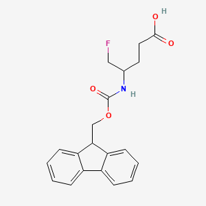 molecular formula C20H20FNO4 B13175226 4-([(9H-Fluoren-9-ylmethoxy)carbonyl]amino)-5-fluoropentanoicacid 