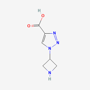 molecular formula C6H8N4O2 B13175262 1-(azetidin-3-yl)-1H-1,2,3-triazole-4-carboxylic acid 