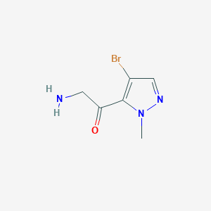 molecular formula C6H8BrN3O B13175284 2-Amino-1-(4-bromo-1-methyl-1H-pyrazol-5-yl)ethan-1-one 