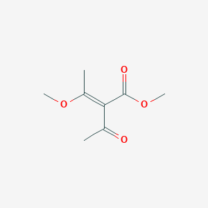 molecular formula C8H12O4 B1317531 2-Acetyl-3-methoxy-but-2-enoic acid methyl ester 