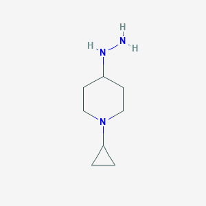 molecular formula C8H17N3 B13175372 (1-Cyclopropyl-piperidin-4-YL)-hydrazine 