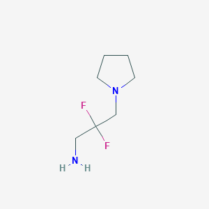 2,2-Difluoro-3-(pyrrolidin-1-YL)propan-1-amine