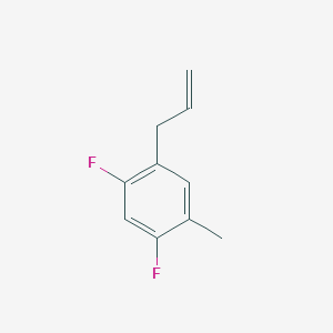 molecular formula C10H10F2 B13175399 1,5-Difluoro-2-methyl-4-(prop-2-en-1-yl)benzene 