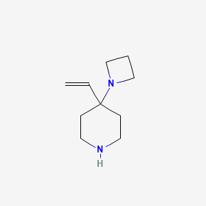 molecular formula C10H18N2 B13175403 4-(Azetidin-1-yl)-4-ethenylpiperidine 