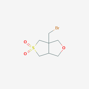 molecular formula C7H11BrO3S B13175440 3A-(bromomethyl)-hexahydro-5lambda6-thieno[3,4-c]furan-5,5-dione 