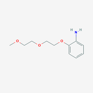 molecular formula C11H17NO3 B1317545 2-[2-(2-Methoxyethoxy)ethoxy]phenylamine CAS No. 126415-03-0