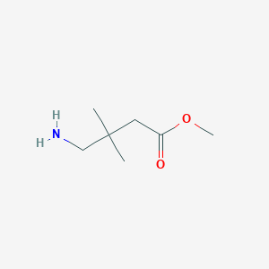 molecular formula C7H15NO2 B13175458 Methyl 4-amino-3,3-dimethylbutanoate 