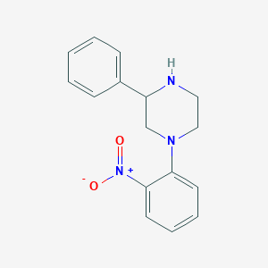 molecular formula C16H17N3O2 B1317546 1-(2-Nitrophenyl)-3-phenylpiperazine CAS No. 904818-42-4